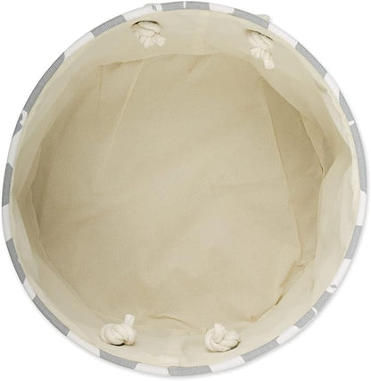 Bone Dry Pet Storage Collection Collapsible Bin, Small Round, 9x12", Gray Dog Show Print