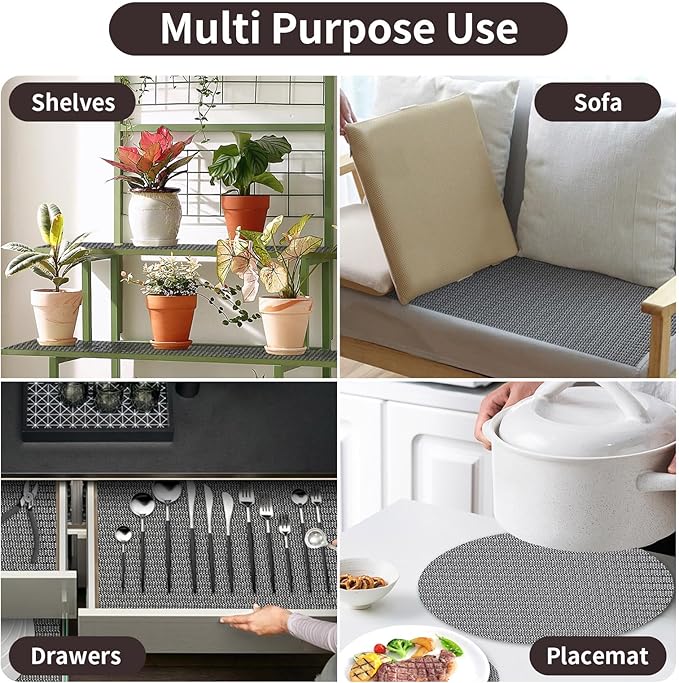 PureFit 8x10 Rug Pad Gripper for Hardwood Tile Floors Carpet, Anti Slip Rug Grips, Dual Dense Non Slip Rug Pads Mats