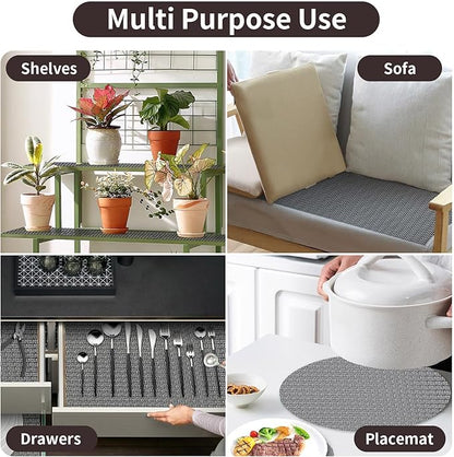 PureFit 8x10 Rug Pad Gripper for Hardwood Tile Floors Carpet, Anti Slip Rug Grips, Dual Dense Non Slip Rug Pads Mats