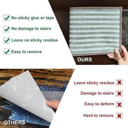 BEQHAUSE Stair Treads for Wooden Steps 28inX9in, Non Slip Carpet Stair Treads Indoor Stair Runners Machine Washable, Soft Stair Rugs Mat Surface Polyester TPE Backing, 15pcs, Brown