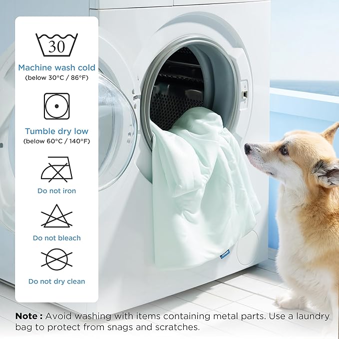 Bedsure Cooling Blanket for Bed with Breathable Air-Core Fill Q-MAX>0.4 - Lightweight Pet Cat Throw Cold Blanket Washable for Summer，Soft Dog Cooling Mat for Couch, Pale Jade, 60x80