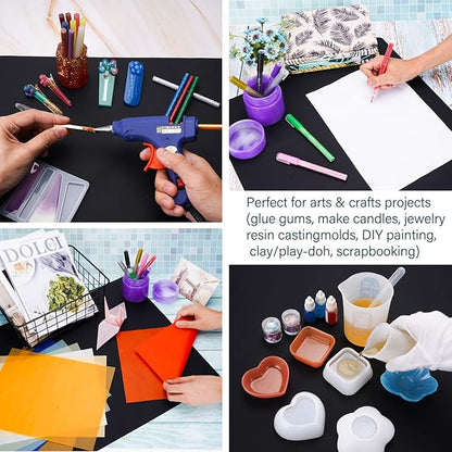 Gartful Oversize Silicone Mat for Crafts, 27.6" x 19.7" Silicone Craft Sheet Jewelry Casting Mold, Countertop Mat, Counter Table Protector, Multipurpose Mat, Placemat, Black