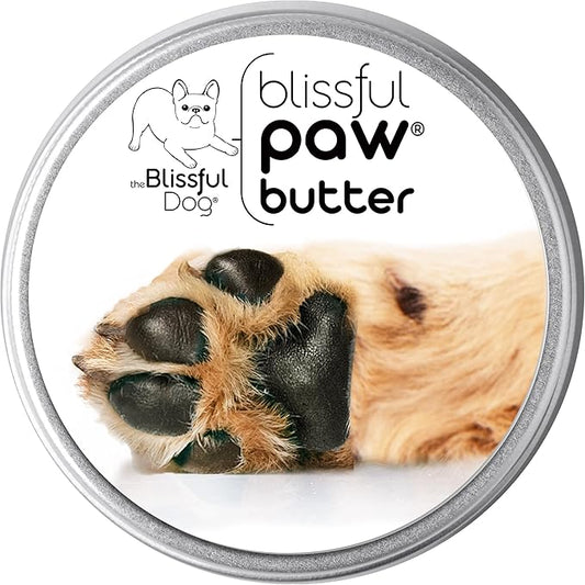 The Blissful Dog Paw Butter, Moisturizer for Dry Paw Pads, Softens and Protects a Rough Paw in Winter, Versatile, Lick-Safe Dog Paw Pad Balm, 2 oz.
