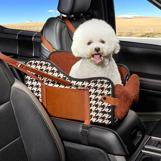 TKYZ Center Console Dog Car Seat,Pet Puppy Car Seat,Middle Console Dog Armrest Booster Seat for Small Dogs