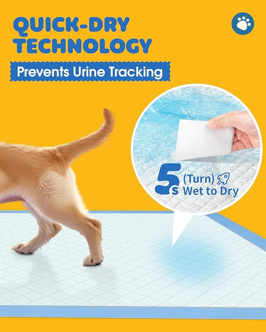 50-Pack Extra Large Pee Pads - 34" x 28" Puppy Pads for Dogs with 6-Layer Leakproof Protection, Disposable and Quick-Dry Dog Pads with High Absorbency for Easy Potty Training