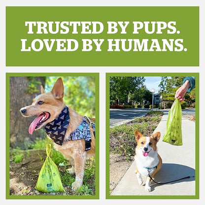 Pogi’s Dog Poop Bag Dispenser – Holder with Metal Carabiner for Leashes, Includes 15 Fresh Scented Bags