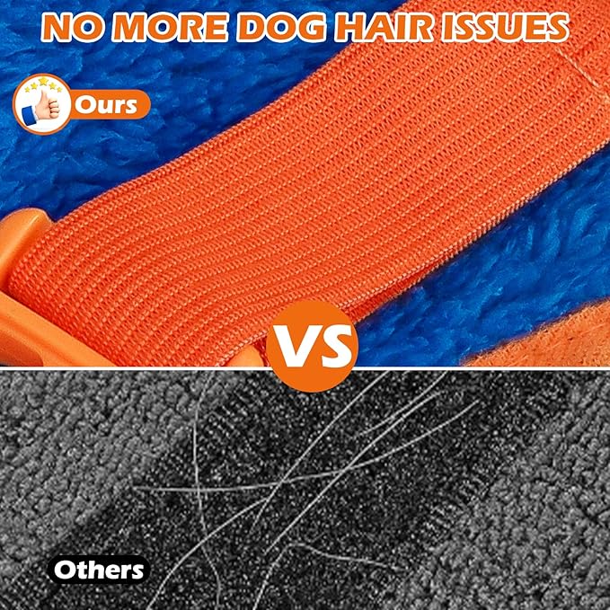 EXPAWLORER Soft Dog Bathrobe with Hood, Super Absorbent & Quick-Drying Dog Towels, Cozy Drying Coat for After Bath,Swimming, Blue XL