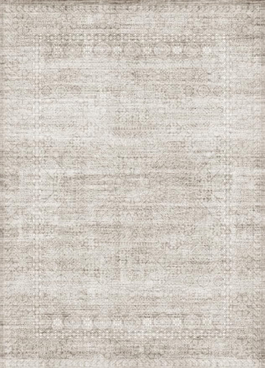3x10ft Long Hallway Runner Rug: Non-Slip Washable Kitchen Floor Rug with Rubber Backing Modern Low Pile Thin Wide Carpet Runners for Bedroom Entryway Indoor Mat for Hardwood(3x10,Beige/Ivory)