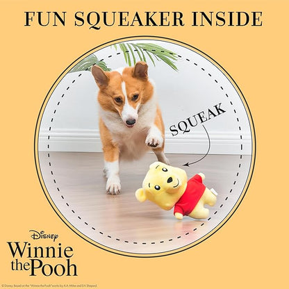 Disney for Pets Winnie The Pooh: Beary Fun Plush Buddy for Dogs, 9in Dog Toys | Plush Toy for Dogs Inspired by Winnie The Pooh with Crinkle and Squeaker