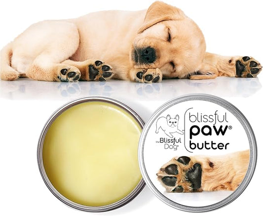 The Blissful Dog Paw Butter, Moisturizer for Dry Paw Pads, Softens and Protects a Rough Paw in Winter, Versatile, Lick-Safe Dog Paw Pad Balm, 1 oz.