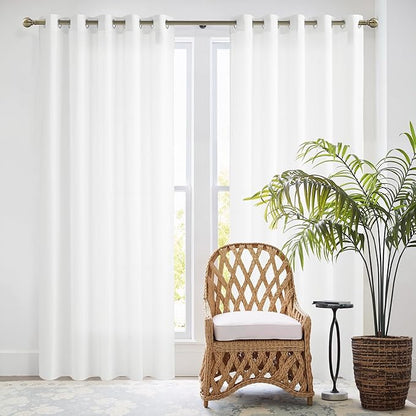 NICETOWN Non-See-Through White Sheer Curtains 84 inches Long 2 Panels, 62" Wide Grommet Window Curtains Drapes for Living Room, Bedroom, Bathroom- Light Filtering Elegant Window Drapes