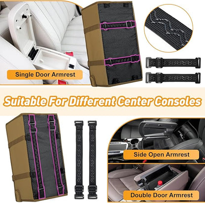 Portable Dog Car Seat for Small Dogs - Adjustable Safety Leash, Washable Cushion & Storage Pocket - Pet Booster Seat for Car Travel- Khaki