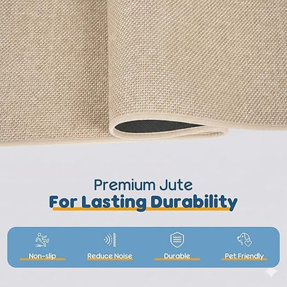 Peel and Stick Stair Carpet Treads for Wooden Steps,15 Pack Indoor Beige Stair Mats, Basement Safety Stick On Stair Rug Step Pads for Pet Dog, Elders and Kids