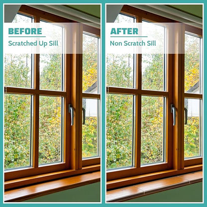 3 Pcs Window Sill Protector, Pet Window Guard,Transparent, Window Sill Cover, Protection from Dog and Cat Scratching Chewing Slobbering, Heavy Duty Scratch Shield(15.75"x 4.72"x 1")
