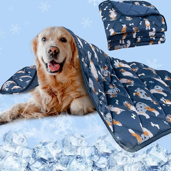 Cooling Mat for Dogs XLarge Blanket | Premium Lightweight Pet Blanket Bed Cover for Dogs, Cat | Dog Cooling Pad Furniture Protector Couch Sofa Floor| Machine Washable Pet Blanket, 60''x80''