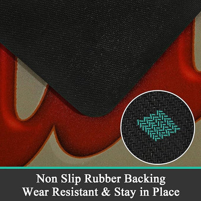Pauwer Laundry Room Rug Runner 20"x48" Waterproof Rubber Laundry Mat Non Slip Kitchen Mats for Floor Washable Floor Mat Runner Rug for Farmhouse Mudroom Washroom Bathroom Decor