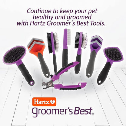 Hartz Groomer's Best Small Slicker Brush for Cats and Small Dogs,Black/Violet,(Pack of 2)