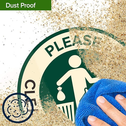 Please Clean Up After Your Pet Sign 7"x13", Heavy Duty Integrated Ground Stakes, No Poop Lawn Sign, Indoor/Outdoor Use, Rust Free Aluminum Composite, Made in USA by My Sign center