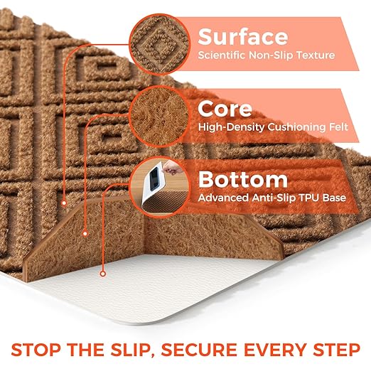 BAGAIL 15 Pack Non-Slip Stair Treads for Wooden Steps, 8"x30" Peel and Stick Carpet Stair Runners, Machine Washable Indoor Step Covers with No-Residue Adhesive for Dogs, Kids & Elderly - Brown