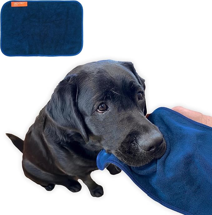 Microfiber Dog Face & Drool Towel (12.6 x 7.9 in) – Ultra Absorbent Dog Mouth Towel for Drool, Drinking Mess & Quick Cleanups