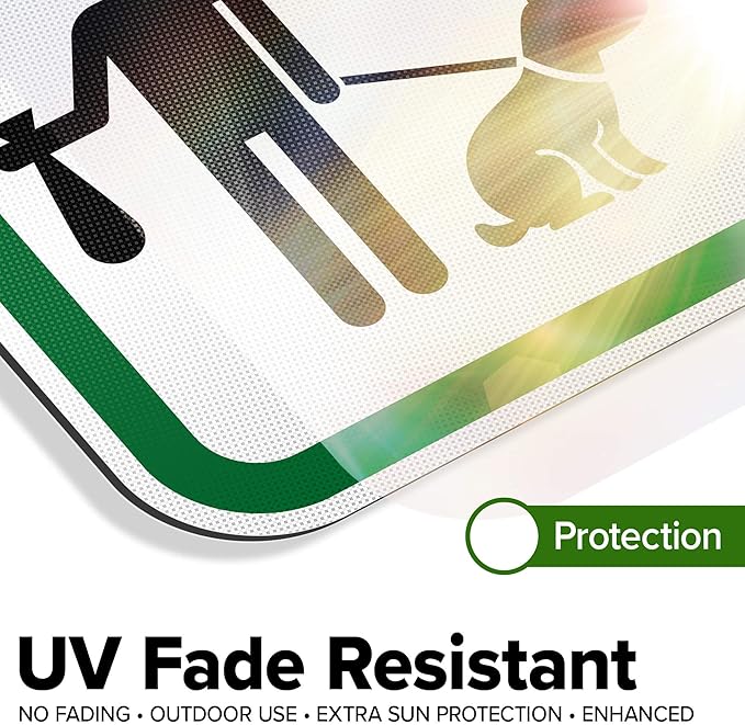 Please Clean Up After Your Pet Sign, 9x18 Inches, Reflective, Rust Free DiBound, Fade Resistant, Made in USA by My Sign Center
