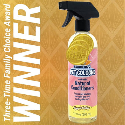 Bodhi Dog Premium Dog Cologne - Deodorizing Dog Perfume & Conditioner for Dogs & Cats - Natural Long Lasting Spray - Keeps Pets Fresh All Day - Gentle, Safe Formula, Made in USA -Sugar Cookie 17 Fl Oz