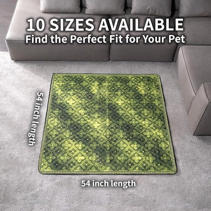 Dog Pee Pads Training Pads Upgrade Triple Thickness All-Purpose Super Absorbent & Leak-Proof, Quick Dry and Leak-Proof and Odor Control (Green/Multi, 54" x54"x2PCS)