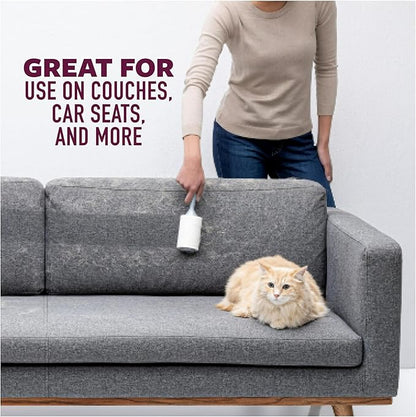 Scotch-Brite Pet Hair Pickup Extra Sticky Lint Roller, Designed for Removing Fur + Fluff on Couches, Clothes, Dog and Cat Beds, & More, 1 Pack, 95 Easy-Tear Adhesive Sheets Total