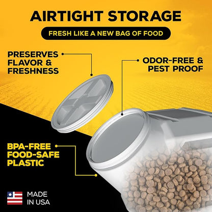 Gamma2 Vittles Vault Pet Food Storage Containers - Sealed Dog and Cat Food Storage Container, Fits up to 25lbs, Made in the USA - [12"L x 13.75"H]