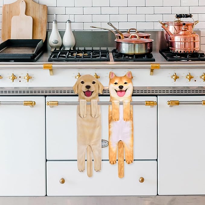 AGRIMONY Funny Shiba Inu Dog Hand Towels for Kitchen Bathroom - Dog Mom Dad Gifts for Women Men Teens Kids-Easter Mothers Fathers Days Valentines Housewarming Birthday Gifts for Animal Lovers