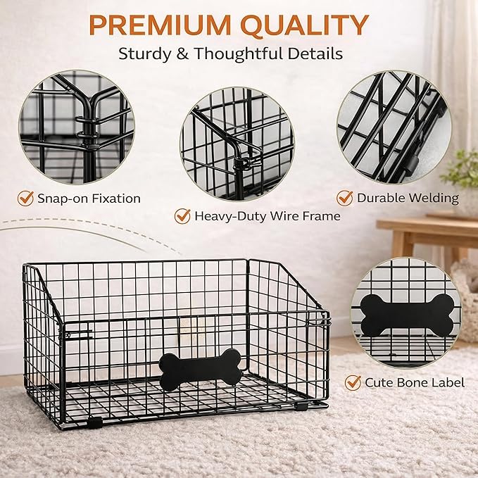 Dog Toy Bin-Dog Toy Basket-Metal Storage Box-Chew-Proof Dog Food Toy Storage Container-Toy Box For Living Room Area-Dog Storage Organizer-For Puppy Leash,Accessories, Blanket Food Storage Container.