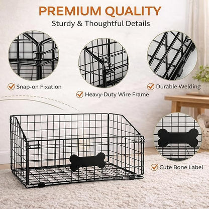 Dog Toy Bin-Dog Toy Basket-Metal Storage Box-Chew-Proof Dog Food Toy Storage Container-Toy Box For Living Room Area-Dog Storage Organizer-For Puppy Leash,Accessories, Blanket Food Storage Container.
