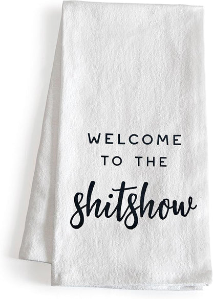 MAINEVENT Welcome to The Show Kitchen Towel 18x24 Inch, Funny Dish Towel