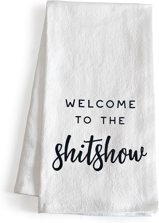 MAINEVENT Welcome to The Show Kitchen Towel 18x24 Inch, Funny Dish Towel