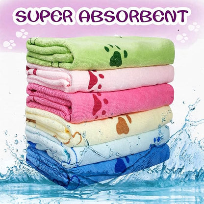 Dog Towels for Drying Dogs Bulk 20 x 40 Inch Quick Drying Pet Bath Towels Colorful Pet Grooming Towel Absorbent Microfiber Towel for Small Medium Large Dog Puppy Cat (Multicolor, 30)