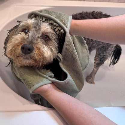 SPOT Clean Paws - Chenille Microfiber Dog Towel - 30X16 Inches/Attractive, Durable, Super Absorbent, Washable. by Ethical Pets, Assorted (50069) (Pack of 2)