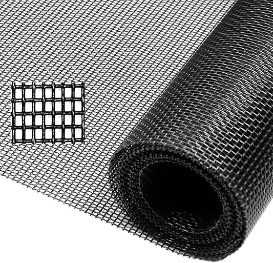 Tooltriz Pet Proof Window Screen Replacement, 39 inch W x 100 inch L, Upgraded Thicken Charcoal Mesh for Sliding Pet Screen Door Repair - Screen Door Protector for Dogs Patio Screen mesh