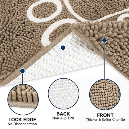 Bcoimo Super Absorbent Dog Door Mat, 48"*30" Anti Slip Mat for Muddy Paws, Pet Rugs for Dirty Paws Washable That Absorbs Moisture and Dirt, for Dog Cage and Pet Resting Carpet