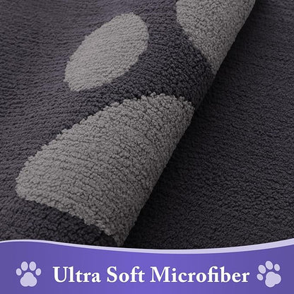 Buganda Dog Door Mat for Muddy Paws, Absorbent Dirt Trapper Non Slip Indoor Doormats, Washable Low-Profile Mat for Mud Dogs, Entryway Carpet for Inside Floor (47x32 Inches, Dark Grey)