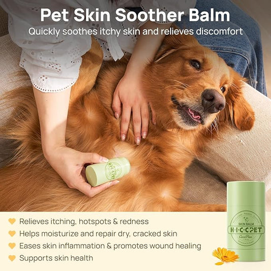 HICC PET Skin Balm for Dogs & Cats, All-Natural Dog Hot Spot Treatment, Itchy Skin Moisturizer for Dry, Flaky, Irritated Skin, Lick-Safe Dog Balm for Skin, Paws, Nose (1.76 oz)