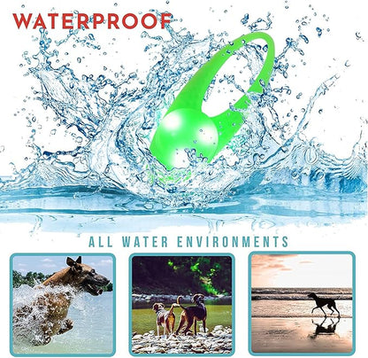 LaRoo LED Dog Collar Light - Waterproof Clip-On Night Walking Light with 3 Modes, High Visibility for Small/Medium Dogs,Pet Nighttime Running Camping Essentials (Green)