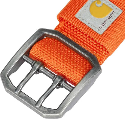 Carhartt Pet Fully Adjustable Wide Webbing Collar for Dogs, Heavy Duty Nylon for Walking & Training, Blaze Orange, Medium