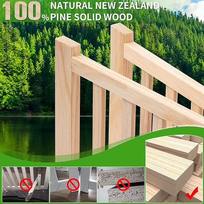 YOCAN Paint-Free Wooden Freestanding Dog Gates for The House,Doorways, Stairs,Wood Dog Fences Indoor Pet Gate,Step Over Fence-4 Panel H:16.9"