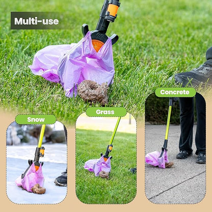 GoGo Stik, Catch-N-Go! Consumer Reports #1 Rated Ergonomic Scooper 2024,2026. Catch Poo on Walks. Alum Tele-Handle, Bag Pouch Dispenser, Wrist Strap. 10-Yr Wty.