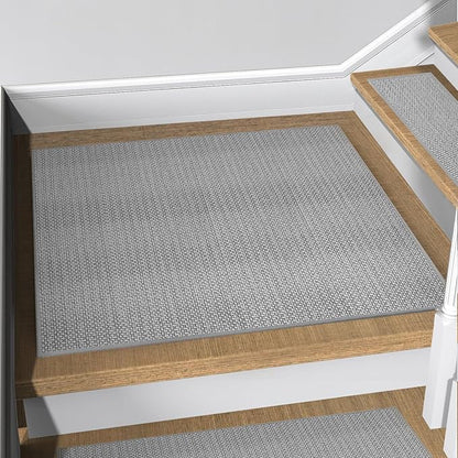 Stair Treads Matching-Mat for Wooden Steps, Non Slip Stair Landing Mat with Self-Adhesive Stair Treads for Kids Elders and Pets(1Pcs, Grey, 31" * 31")