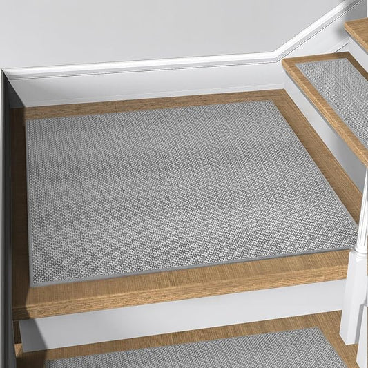 Stair Treads Matching-Mat for Wooden Steps, Non Slip Stair Landing Mat with Self-Adhesive Stair Treads for Kids Elders and Pets(1Pcs, Grey, 31" * 31")