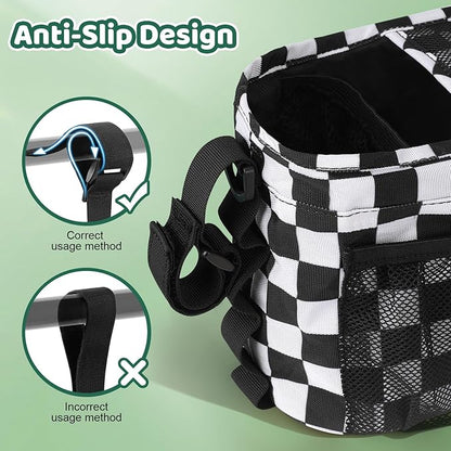 Guiseapue Universal Stroller Organizer with Cup Holder: Baby Essentials, Stroller Caddy with Shoulder Strap, Detachable Phone Bag, Stroller Accessories, Chirstmas New Moms Baby Gifts