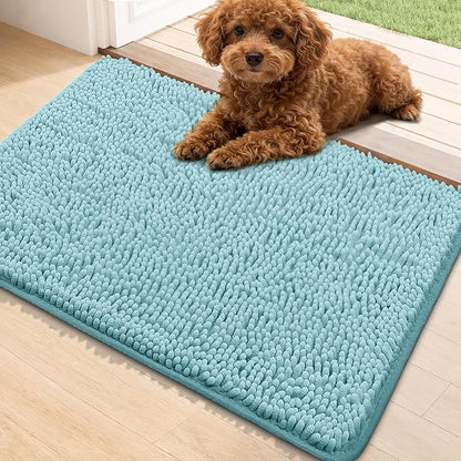 Bcoimo Super Absorbent Dog Door Mat, 30"*20" Anti Slip Mat for Muddy Paws, Pet Rugs for Dirty Paws Washable That Absorbs Moisture and Dirt, for Dog Cage and Pet Resting Carpet