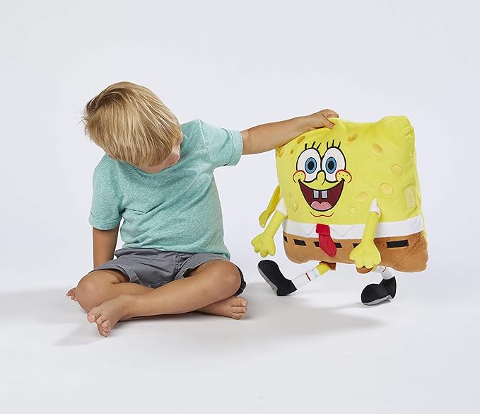 Pillow Pets 16 inch Spongebob Squarepants Stuffed Animal, Nickelodeon Plush Toy Gift for Kids