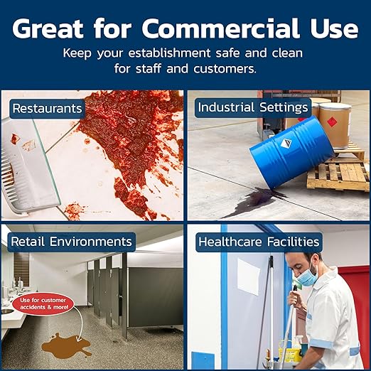Absorbent Powder for Liquid Spills, Pet Accidents, Grease, Oil and Biohazards - A Quick Cleaning Solution for Home, Industrial, and Commercial Use
